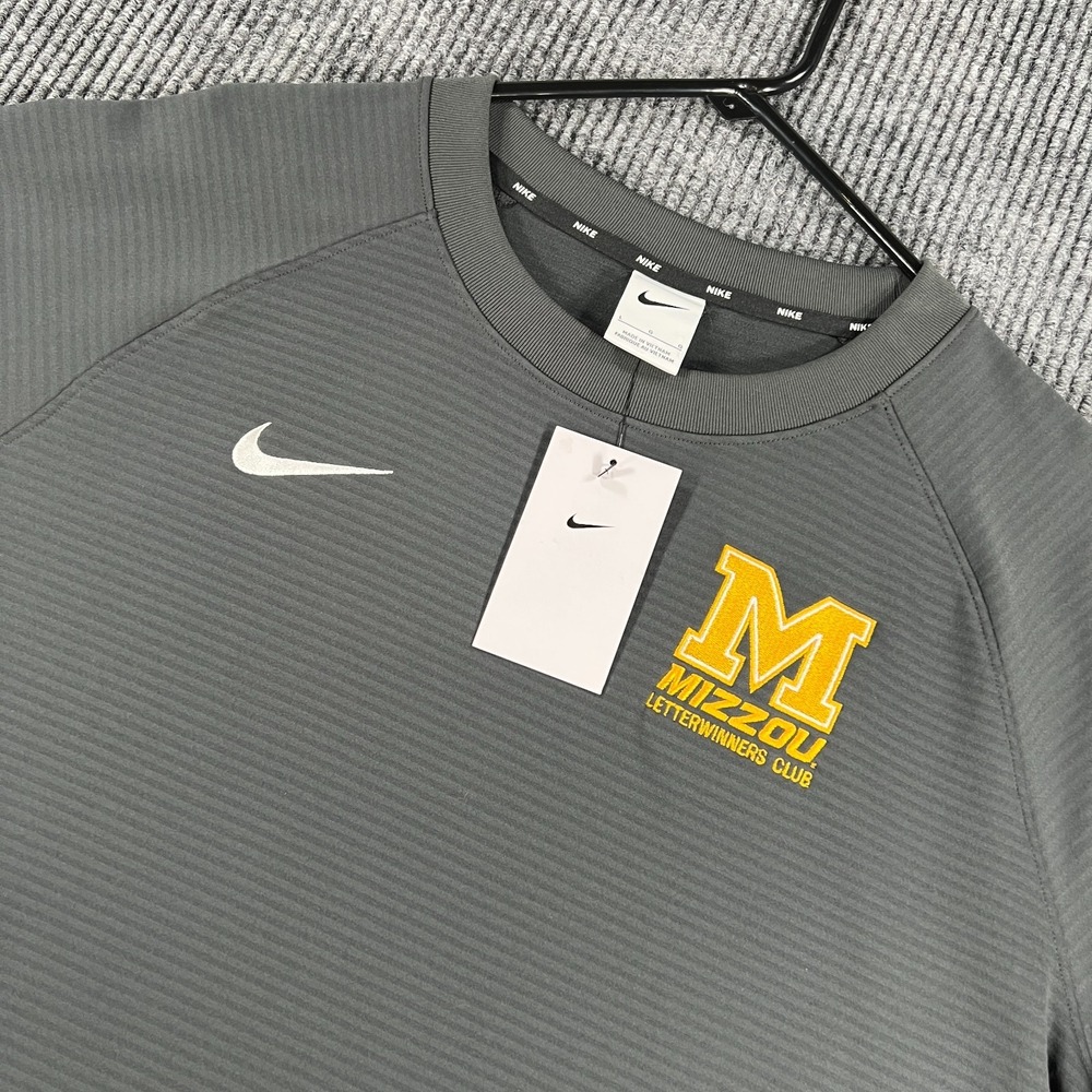 Missouri Tigers Mizzou Letterwinners Club Shirt Womens Large Gray Nike Crew New